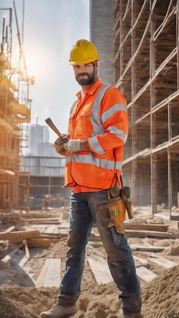 Bauarbeiter auf der Baustelle