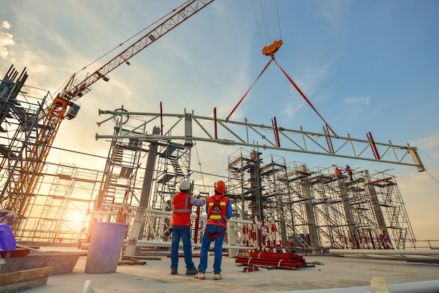 Bauarbeiter Fachwerk Installation