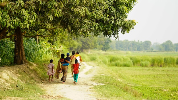 Bauernfamilie in der Farm Bihar Indien