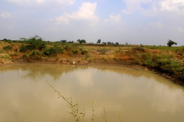 Bauerngruben, die Regenwasser sammeln