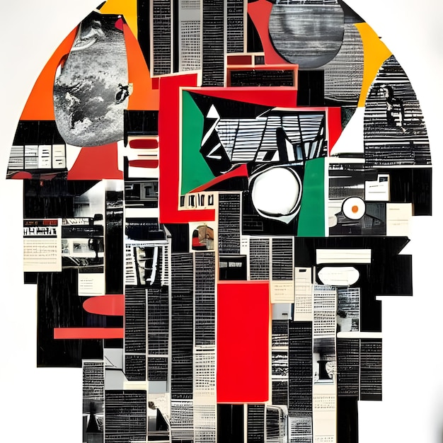 Bauhaus-Collage-Textur bunt