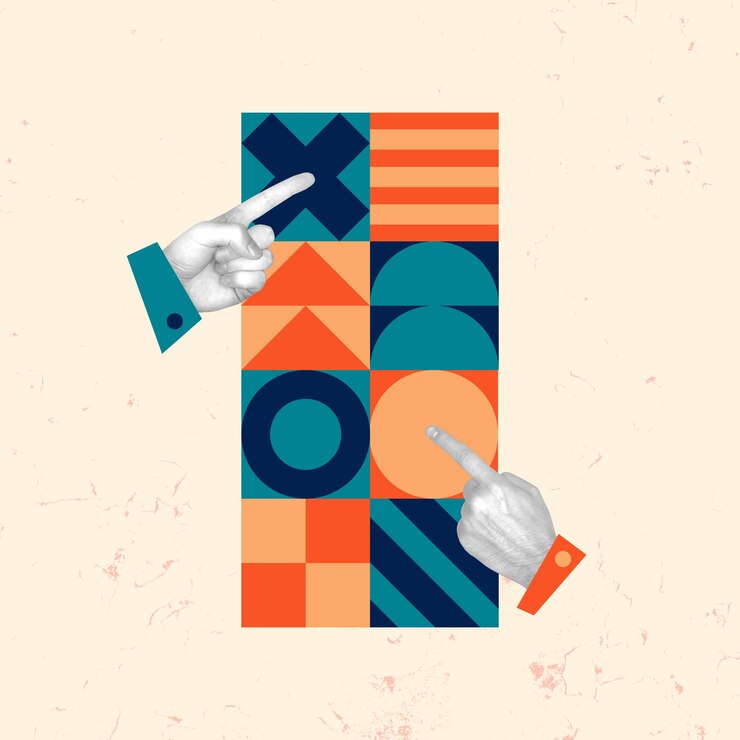 Foto bauhaus mãos arte abstracta colagem de fundo