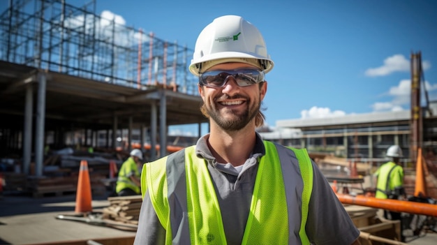 Bauingenieur auf einer Baustelle