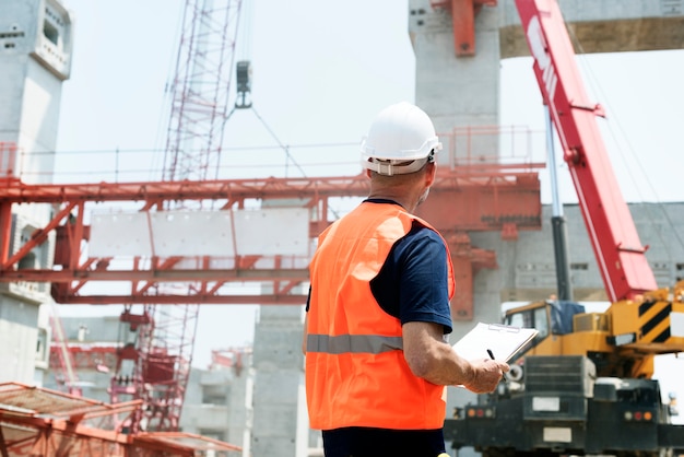 Bauleiter auf einer Baustelle