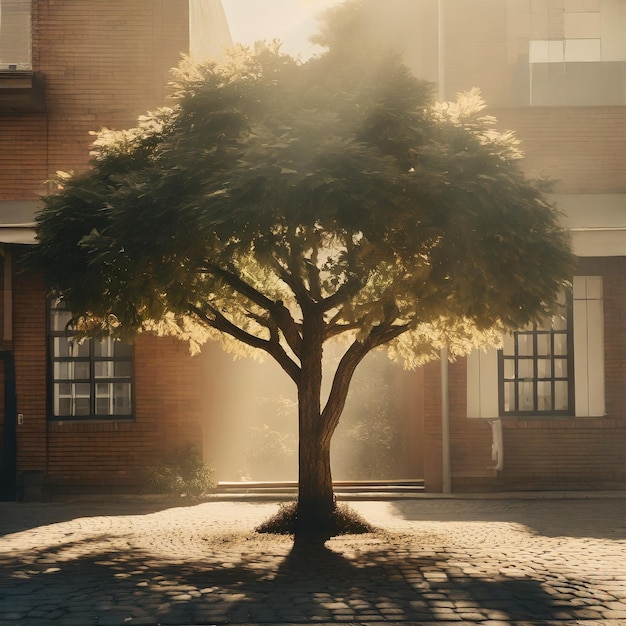 Baum im Sonnenlicht