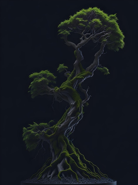 Baum mit Mooskrone