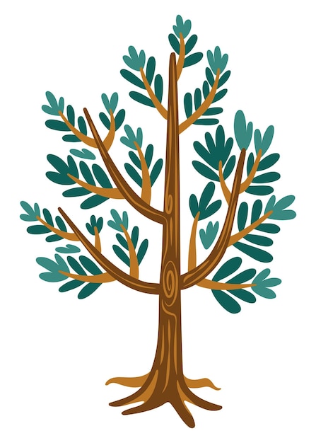 Baum-png-Aufkleber Natur-Illustration durchsichtiger Hintergrund