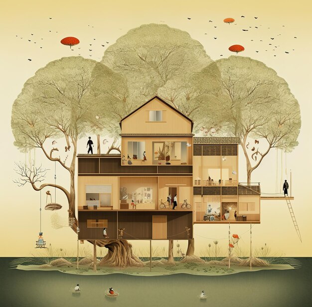 Baumhaus Illustration