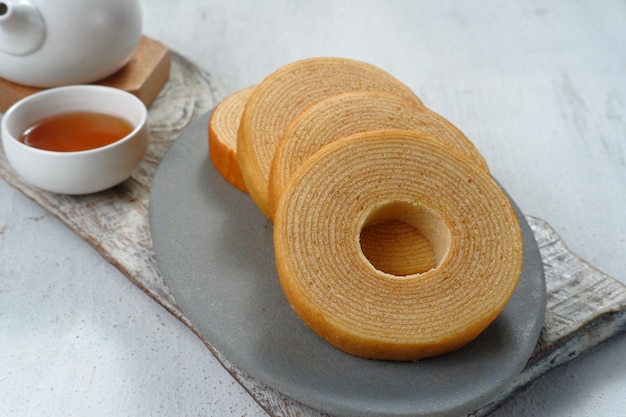 Baumkuchen ist typisch deutsch und auch in Japan als süße Nachspeise beliebt