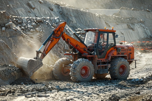 Baustelle Baumaschinen Bulldozer Ausgrabungsfabrik