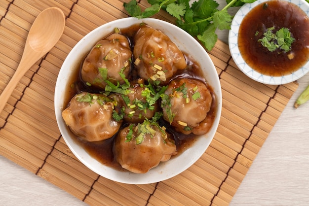 Foto bawan ba wan taiwanesische fleischbällchen köstliches straßenessen