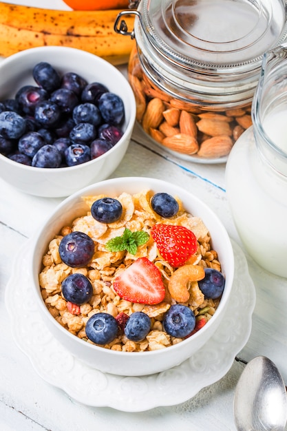 baya orgánica gachas de cereales saludables