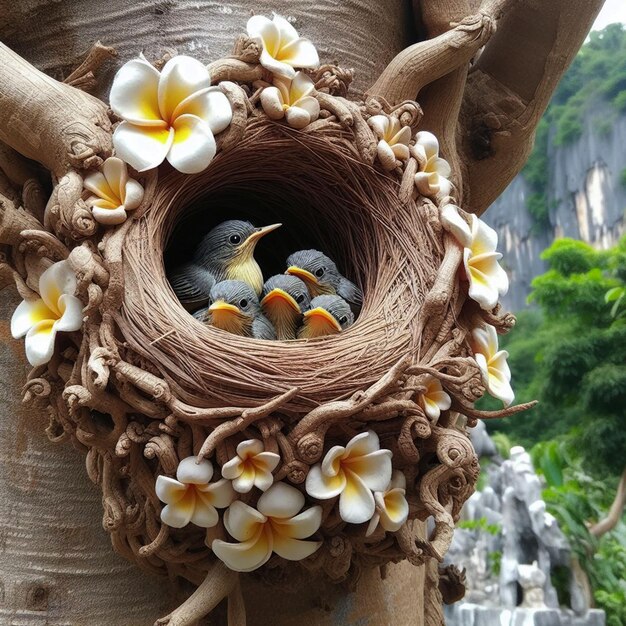 Baya Weaver Erstaunlicher indischer Weaver Vogel, der für künstlerische Nester am meisten angesehen wird