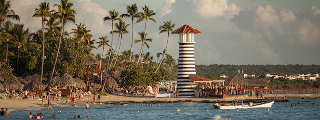 Bayahibe Leuchtturmlandschaft, Bannerbild mit Kopienraum