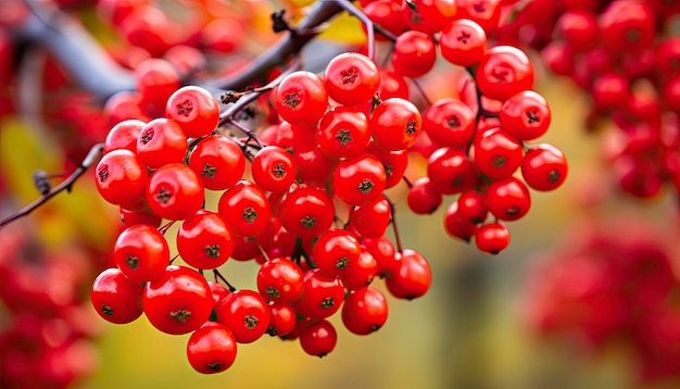 Foto bayas rojas en otoño