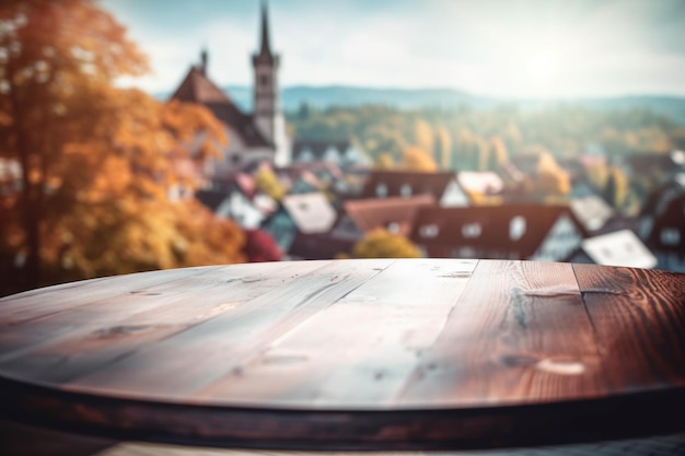 Bayerischer Holz-Tisch-Design Border-Snacks Erzeugen Sie Ai