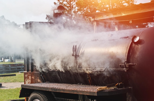 Bbq baebecue amerikanischer Raucher