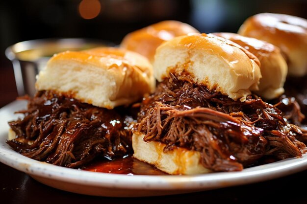 Foto bbq beef sliders melhor fotografia de imagens de churrasco