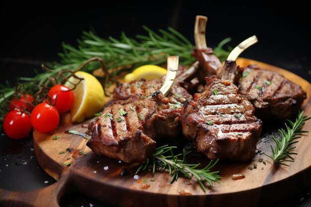 BBQ Lamb Chops ist die beste BBQ-Bildfotografie