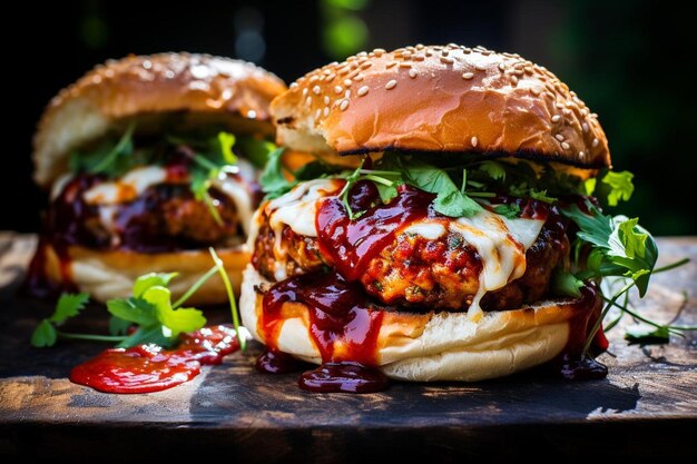 BBQ Turkey Burgers beste BBQ-Bildfotografie