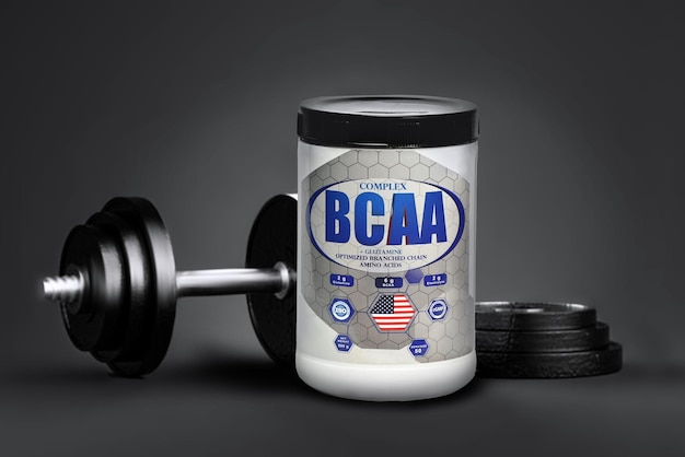 BCAA POWDER botella suplemento de culturismo Proteína en polvo GYM Suplementos