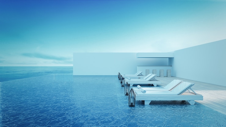 Beach lounge - Sundeck en vista al mar para vacaciones y verano