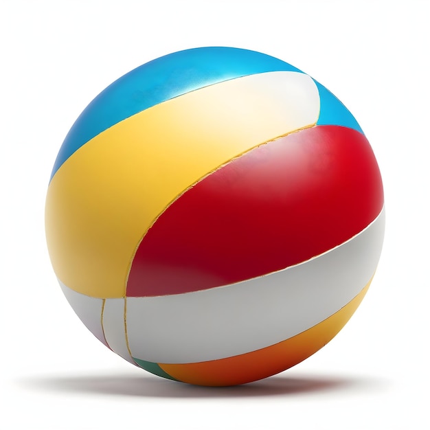 Beachball isoliert auf einem weißen Hintergrund erzeugt mit ai