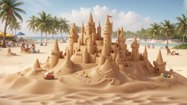 Beachside Magic Três criações exclusivas de castelos de areia