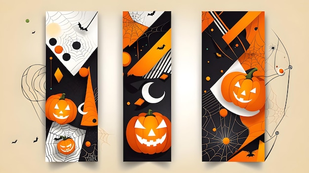 Beängstigende Halloween-Banner-Illustration