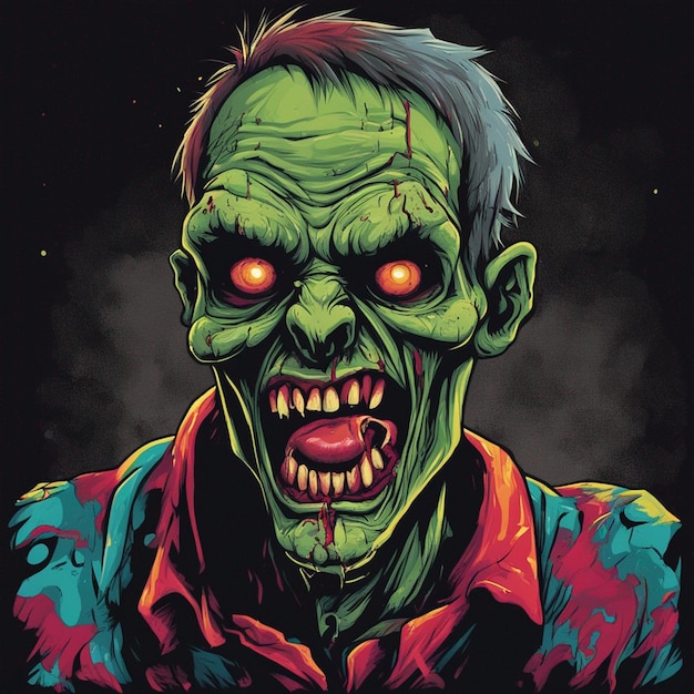 Beängstigendes Zombie-T-Shirt-Design