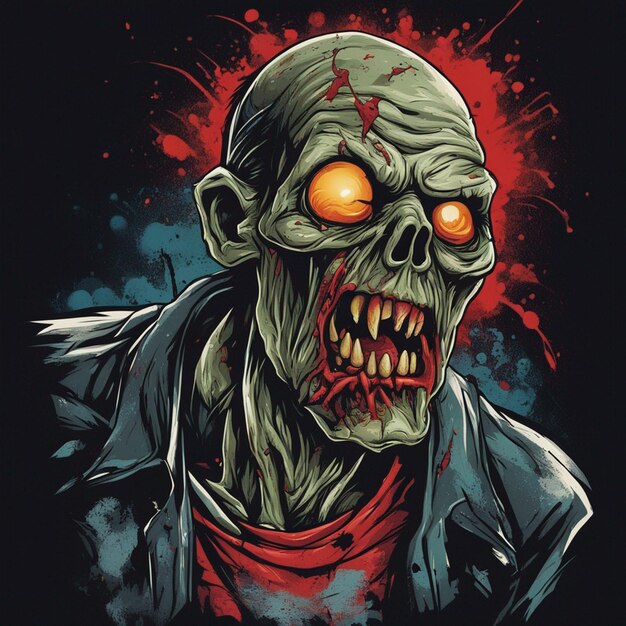 Beängstigendes Zombie-T-Shirt-Design