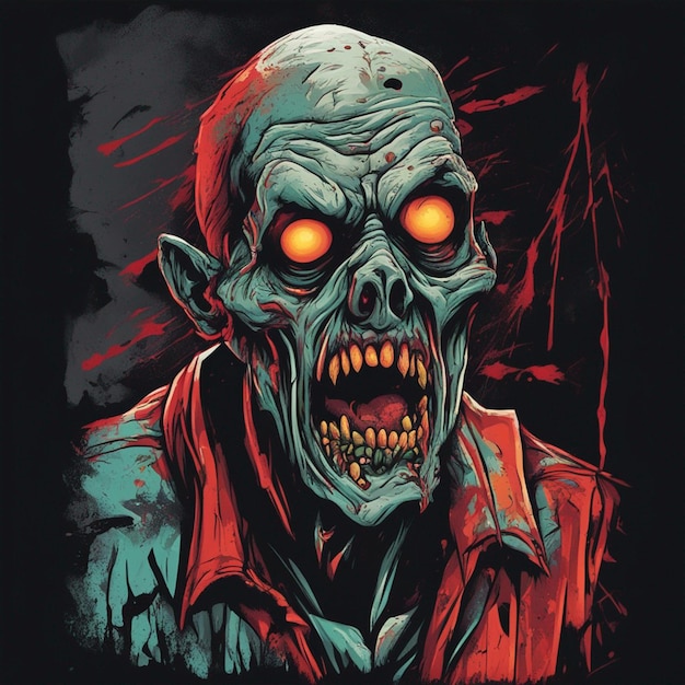 Beängstigendes Zombie-T-Shirt-Design