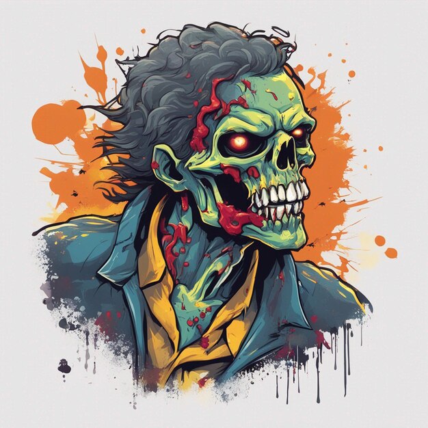Beängstigendes Zombie-T-Shirt-Design