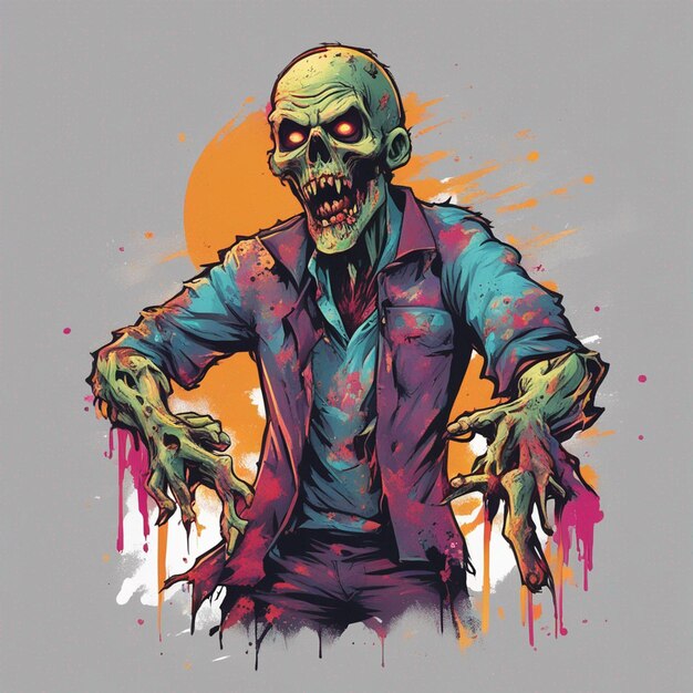 Beängstigendes Zombie-T-Shirt-Design