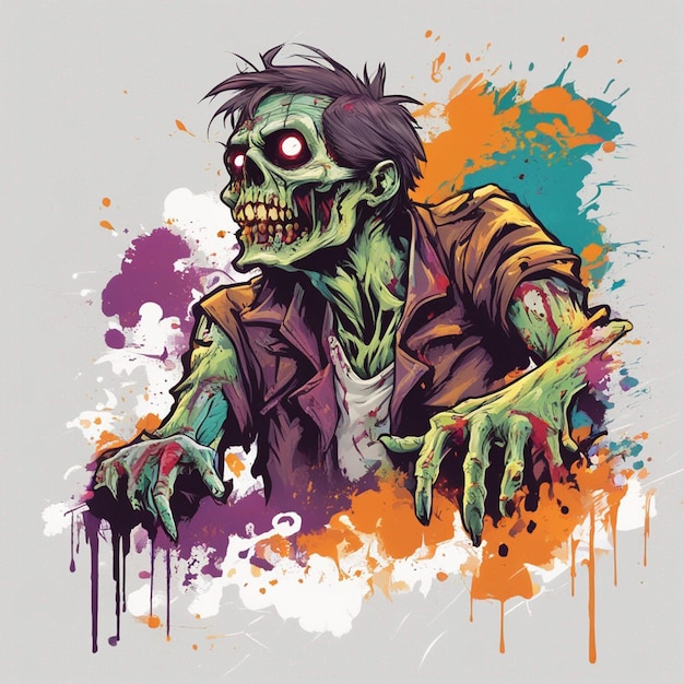 Beängstigendes Zombie-T-Shirt-Design