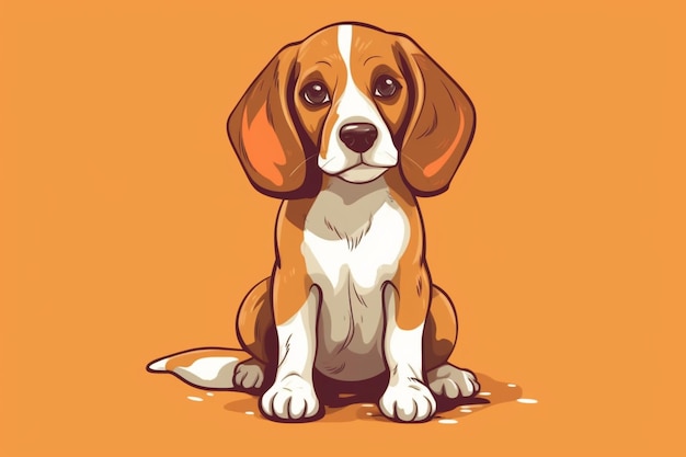 Beagle-Hund Clipart Generative KI