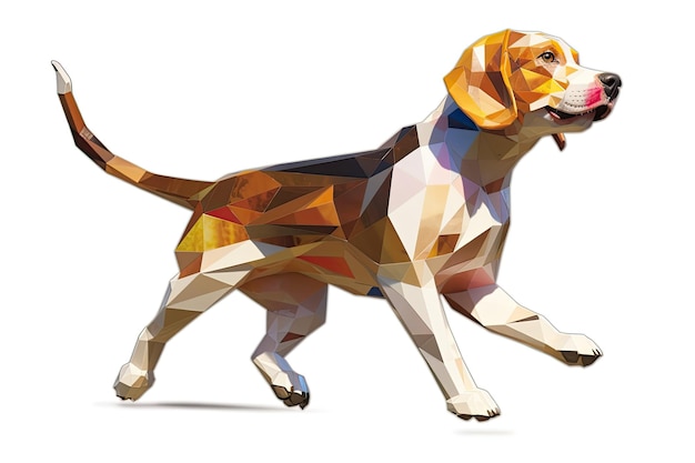 Foto beagle-hund kreative illustration generative ki