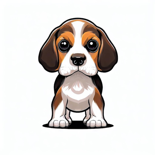 Beagle Pup's Meadow Sojourn Generative KI