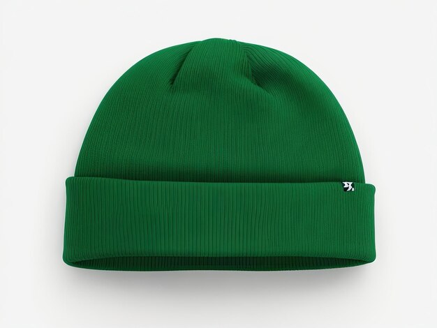 Foto beanie-grünes bild von blank-mockup