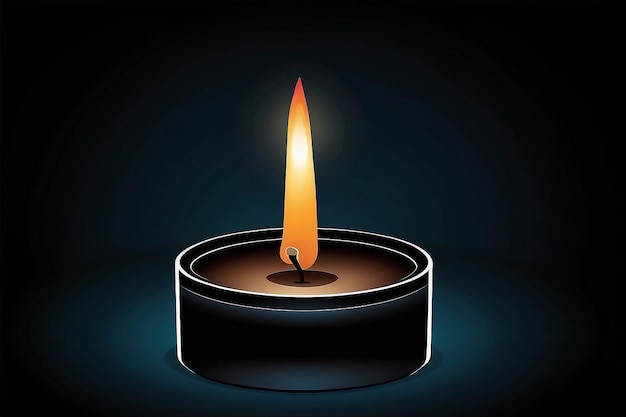 Bearbeitbarer Vektorhintergrund Kerze im Dunkeln mit Platz für Ihren Text