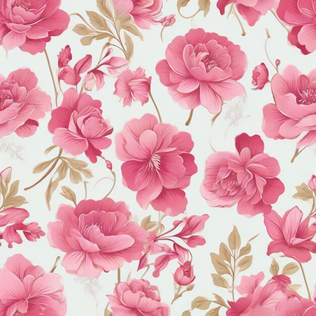 Foto beautiful floral flower seamless pattern background for premium product ai generated