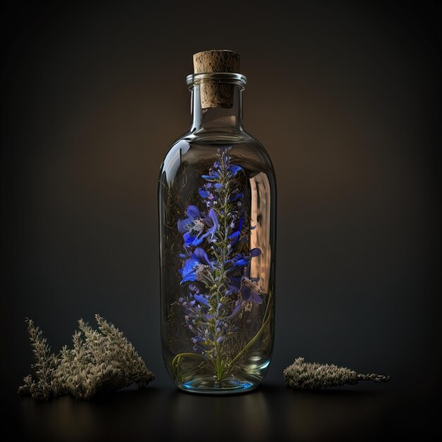 Beautiful Flowers in the Bottle Öle und Essenzen frischer AI-Technologie