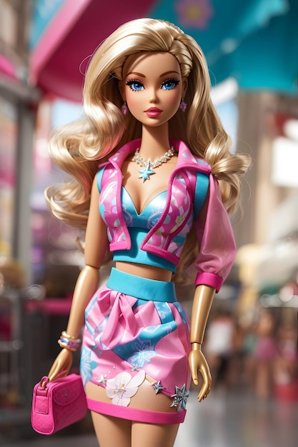 Beauty Barbie Shopaholic Sommer-trendiges Outfit