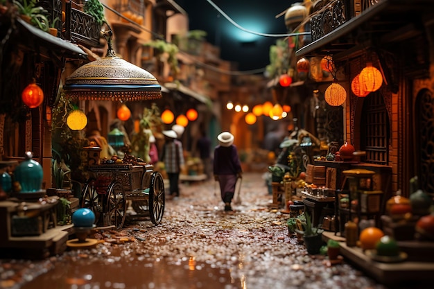 Beauty Tilt Shift com uma sessão fotográfica única e criativa de um vibrante souk marroquino tirada com