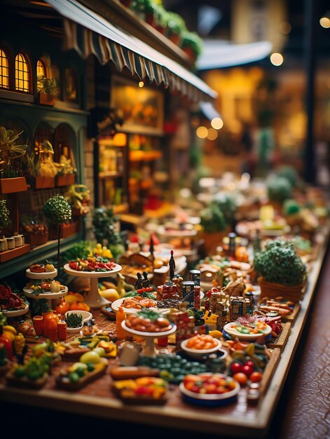 Beauty Tilt Shift con una sesión de fotos única y creativa de un bullicioso mercado español tomada con