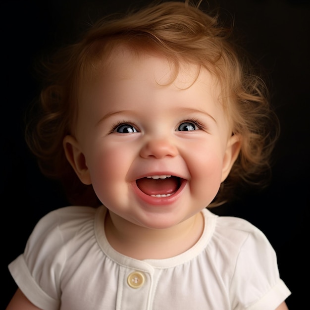 un bebé con una camisa blanca que dice bebé