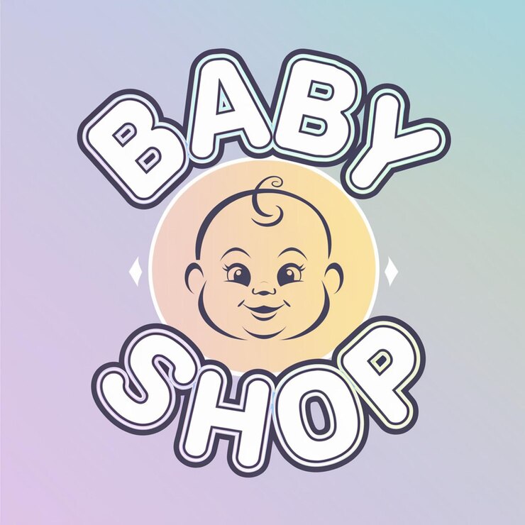 Foto bebê com design de logotipo de itens para bebês