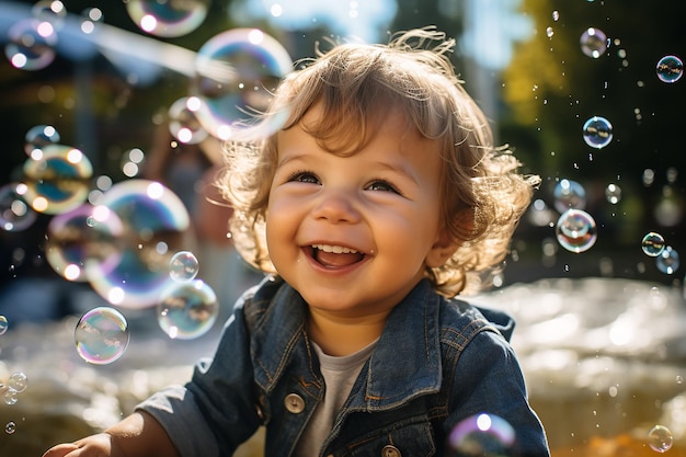 bebê criança com brinquedos