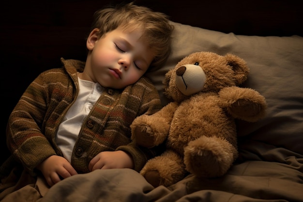 un bebé durmiendo en silencio