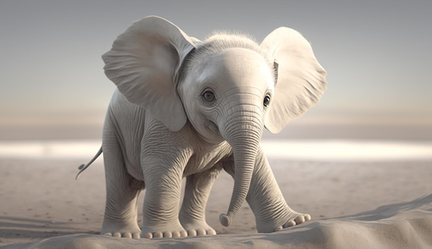 Bebé elefante Ai generativo